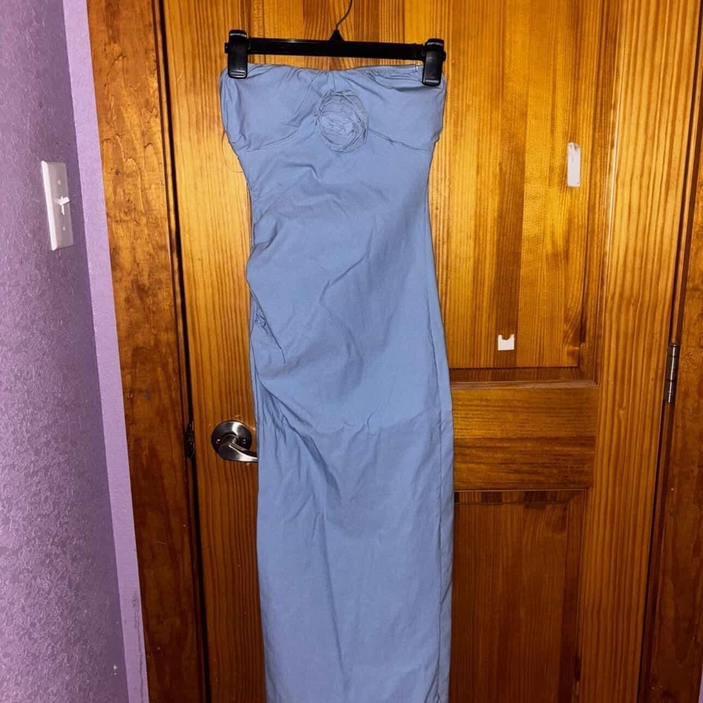 Emerald Sundae Strapless Light Blue Dress